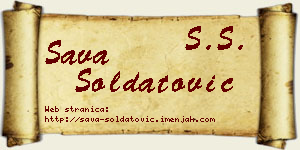 Sava Soldatović vizit kartica
